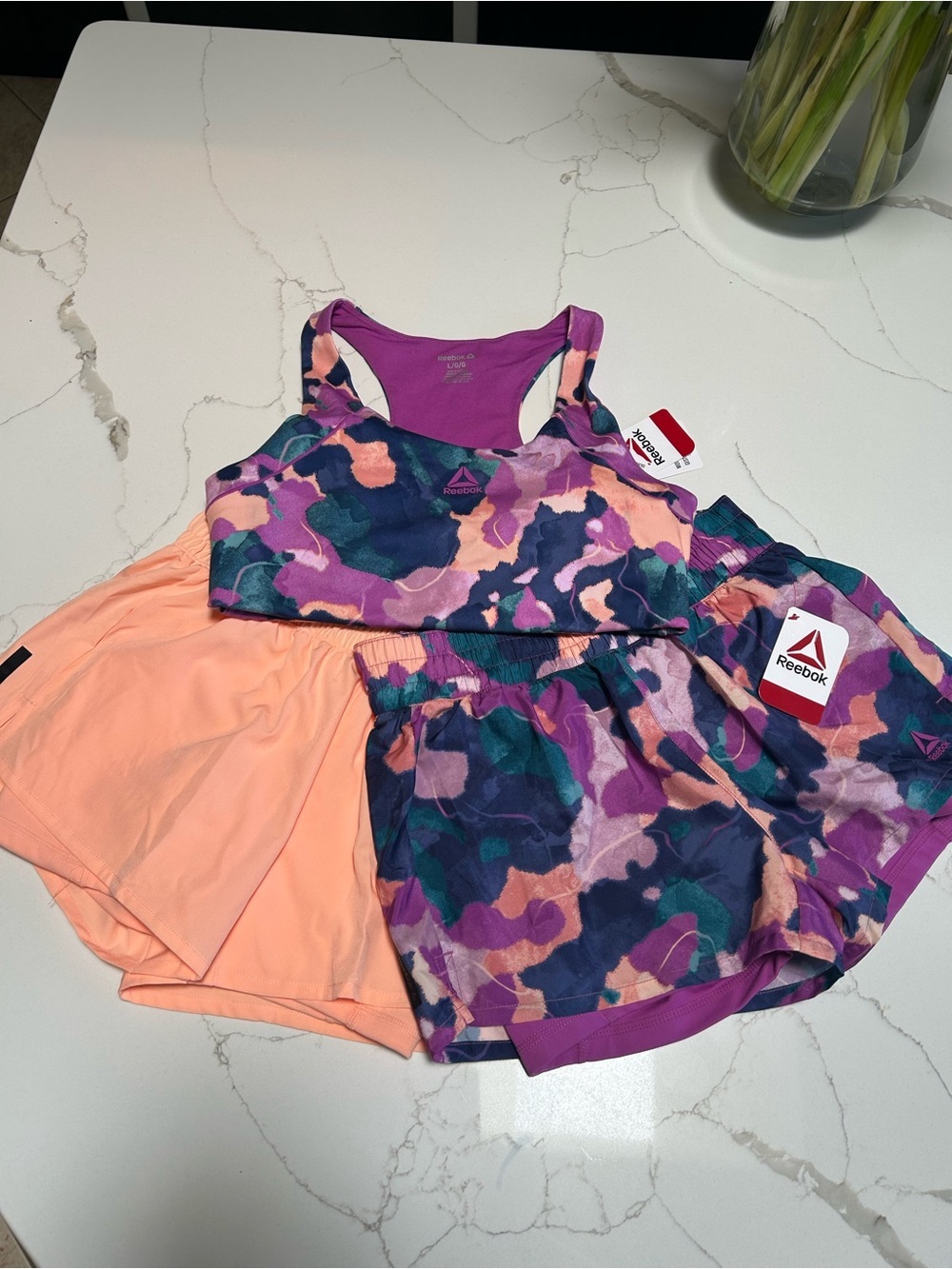 Reebok Athletic Shorts and Bra Bundle - Picture 2 of 11